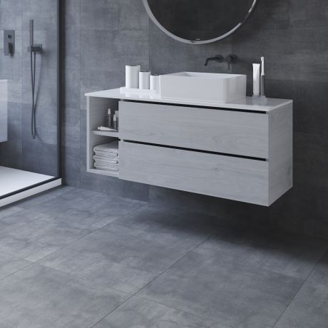 Cement Effect Dark Grey 600x600mm