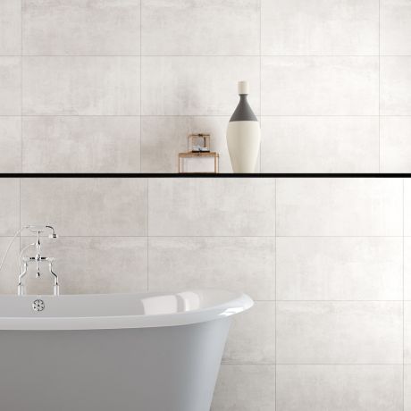 Cement Effect White 300x600mm